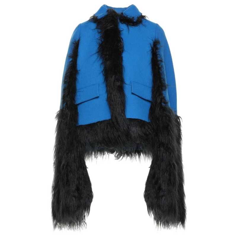 Maison Margiela Faux Fur Trimmed Cape Jacket, theFeinheit