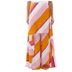 Fendi Ff Color-Block Draped Trousers