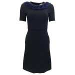 Fendi Knitted Mink Collar Dress