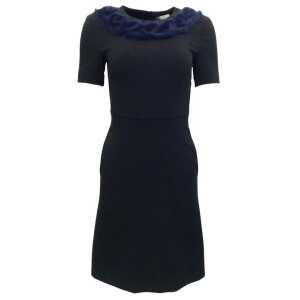 Fendi Knitted Mink Collar Dress