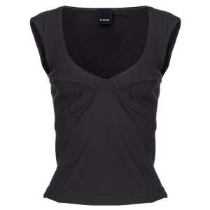 PINKO Black Viscose Tops & T-Shirt