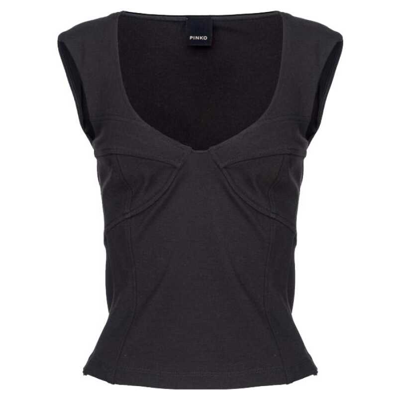 PINKO Black Viscose Tops &amp; T-Shirt, theFeinheit
