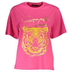 Cavalli Class Pink Cotton Tops & T-Shirt