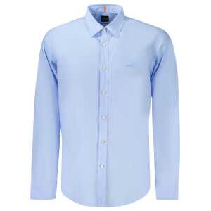 Hugo Boss Blue Cotton Men Shirt