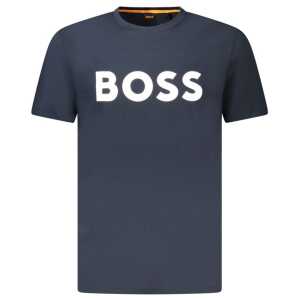 Hugo Boss Blue Cotton Men T-Shirt