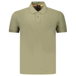 Hugo Boss Green Cotton Men Polo Shirt