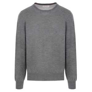 Brunello Cucinelli Gray Cashmere Men Sweater