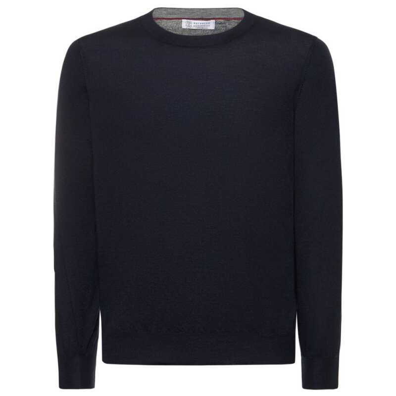 Brunello Cucinelli Blue Cashmere Men Sweater, theFeinheit