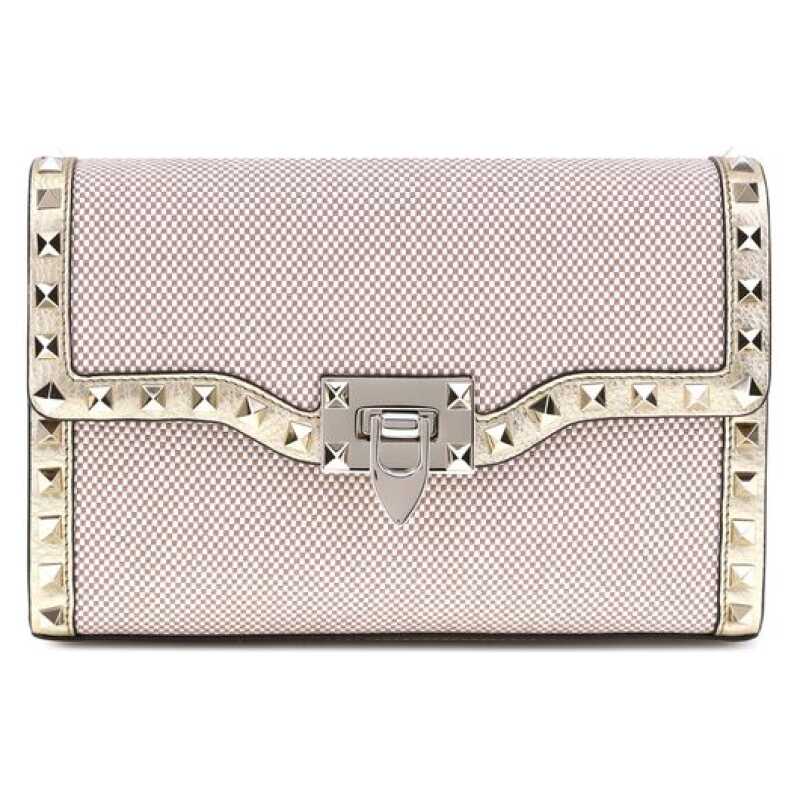 Valentino Garavani Small canvas Rockstud Shoulder Bag, theFeinheit