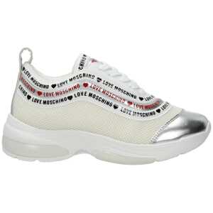 Love Moschino Beige Fabric Sneakers