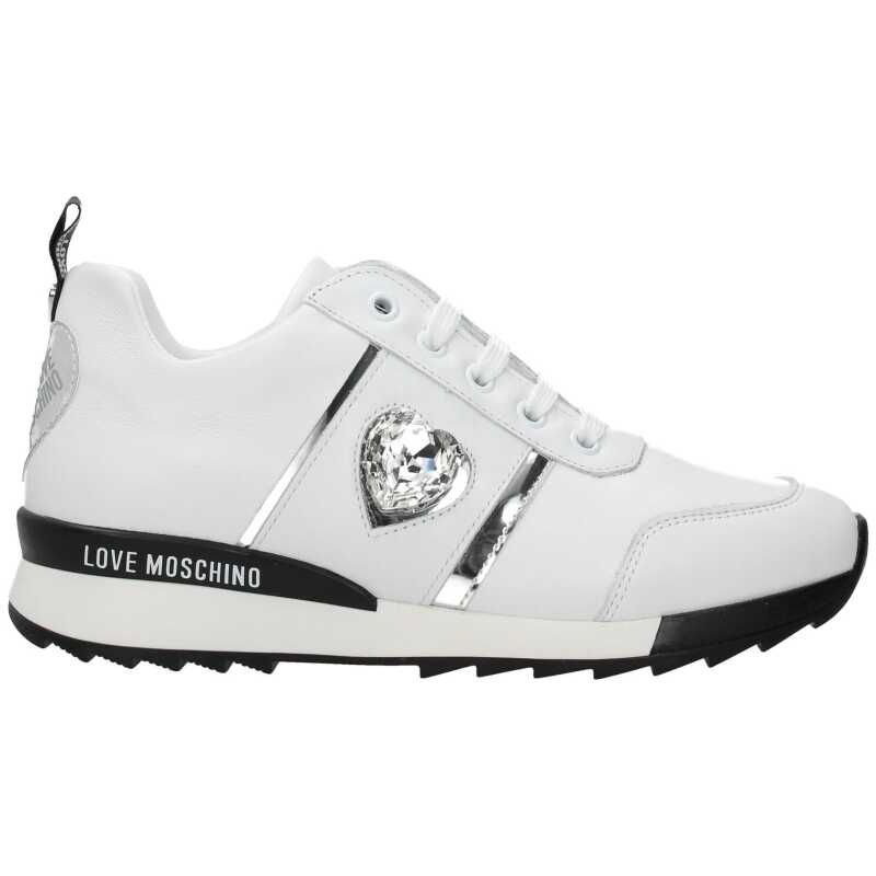 Love Moschino White Leather Sneakers, theFeinheit