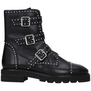 Stuart Weitzman Black Leather Ankle