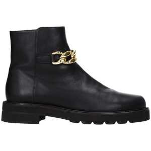 Stuart Weitzman Black Leather Ankle