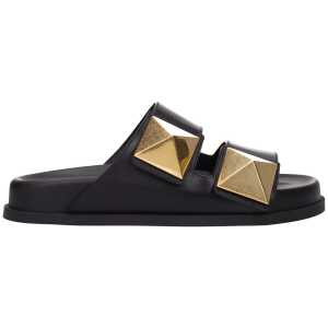 Valentino Garavani Black Leather Slipper