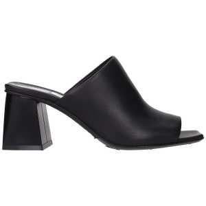 Max Mara Black Leather Sandal