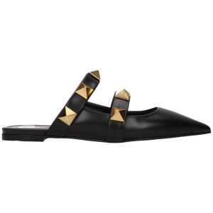 Valentino Garavani Black Leather Sandal