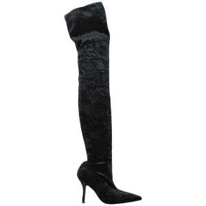 Paris Texas Black Velvet Boot