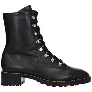 Stuart Weitzman Black Leather Ankle