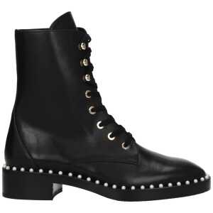 Stuart Weitzman Black Leather Ankle
