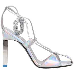 The Attico Gray Leather Sandal