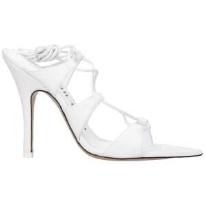 The Attico White Leather Sandal