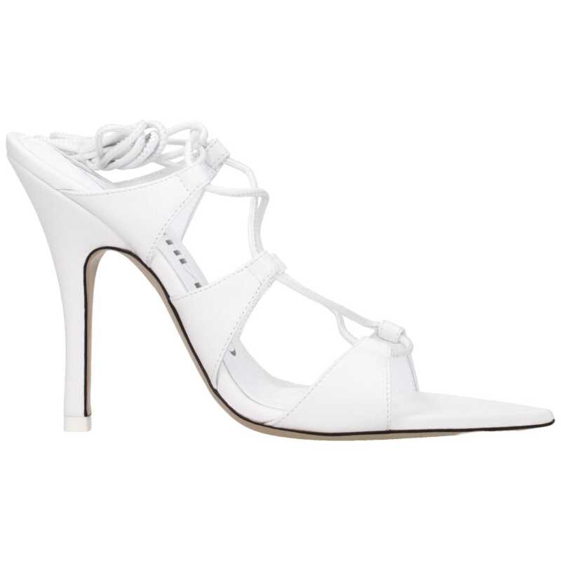 The Attico White Leather Sandal, theFeinheit