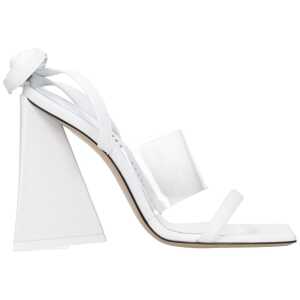 The Attico White Leather Sandal