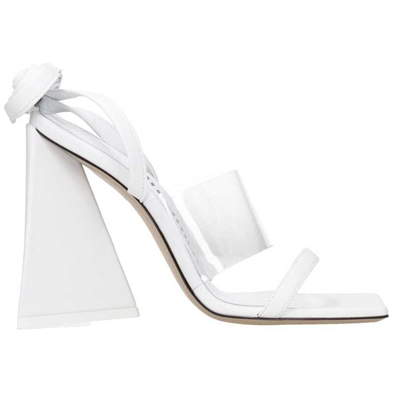 The Attico White Leather Sandal, theFeinheit