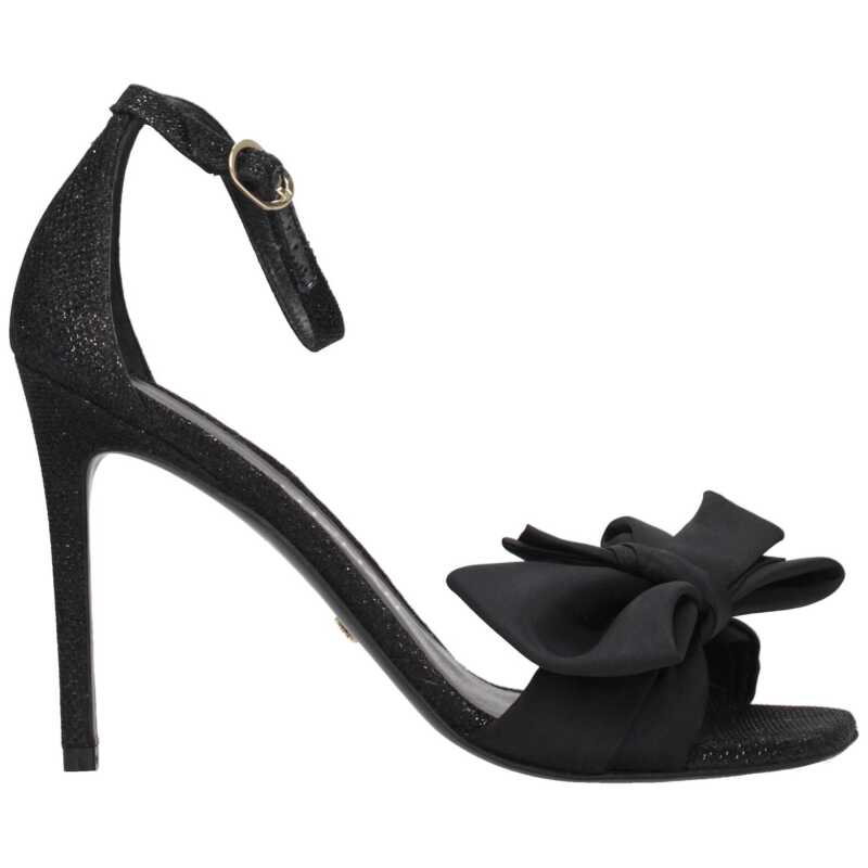 Stuart Weitzman Black Satin Sandal, theFeinheit