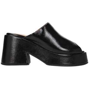Ganni Black Leather Slipper