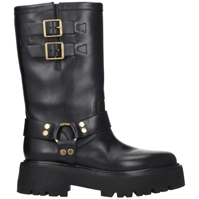 Celine Gold Leather Ankle, theFeinheit