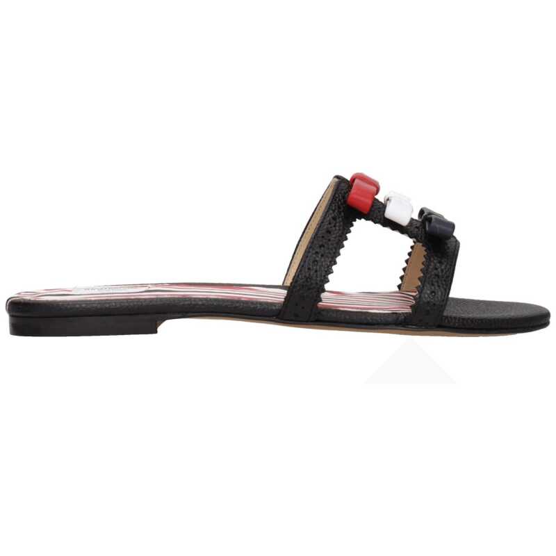 Thom Browne Black Leather Slipper, theFeinheit