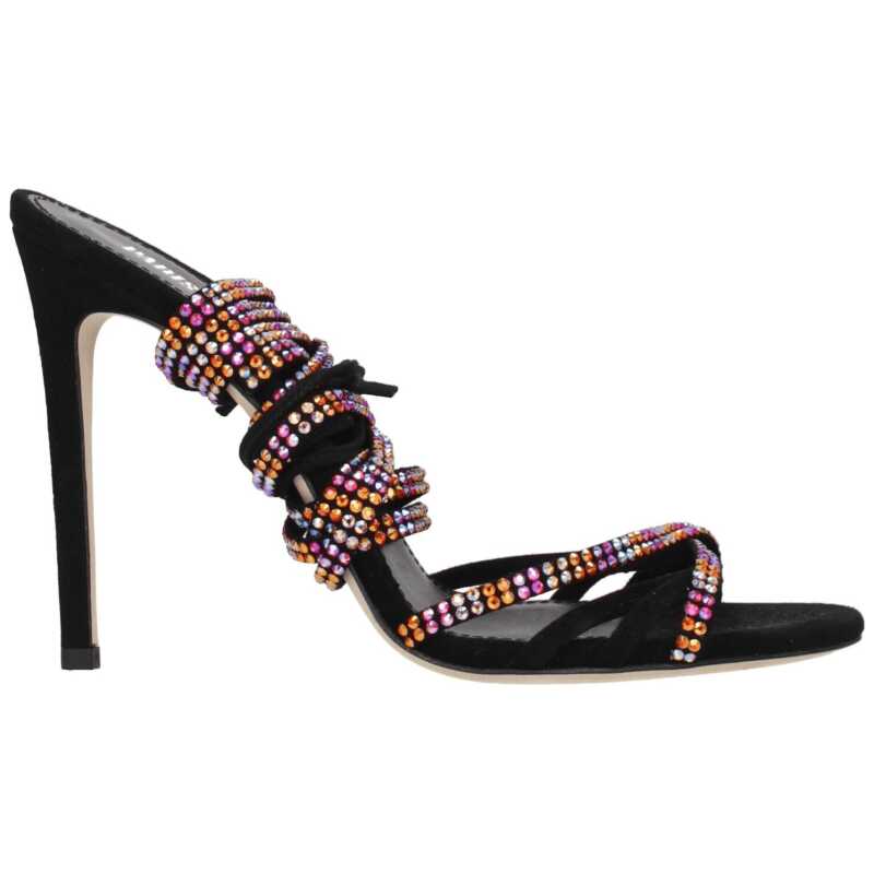 Paris Texas Black Leather Sandal, theFeinheit
