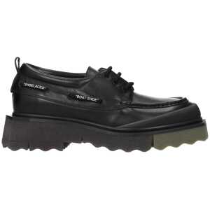 Off-White Black Leather Oxfords And Derby