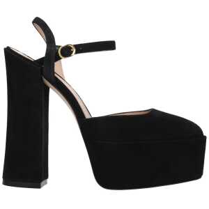 Stuart Weitzman Black Leather Sandal