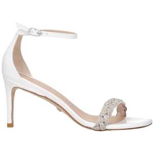 Stuart Weitzman White Leather Sandal