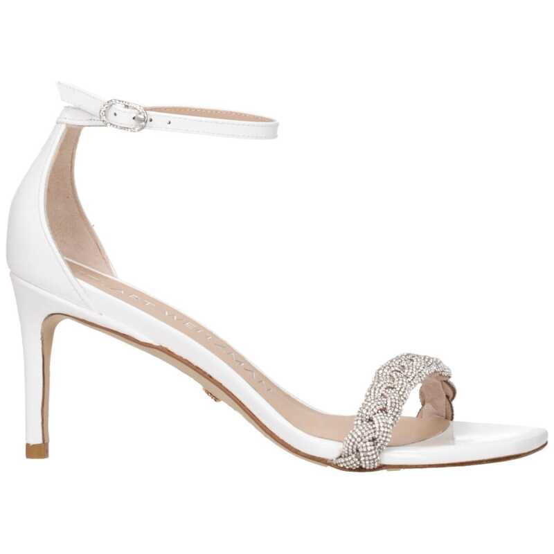 Stuart Weitzman White Leather Sandal, theFeinheit
