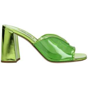 Miu Miu Green Plexiglass Sandal
