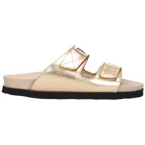 Palm Angels Gold Leather Slipper