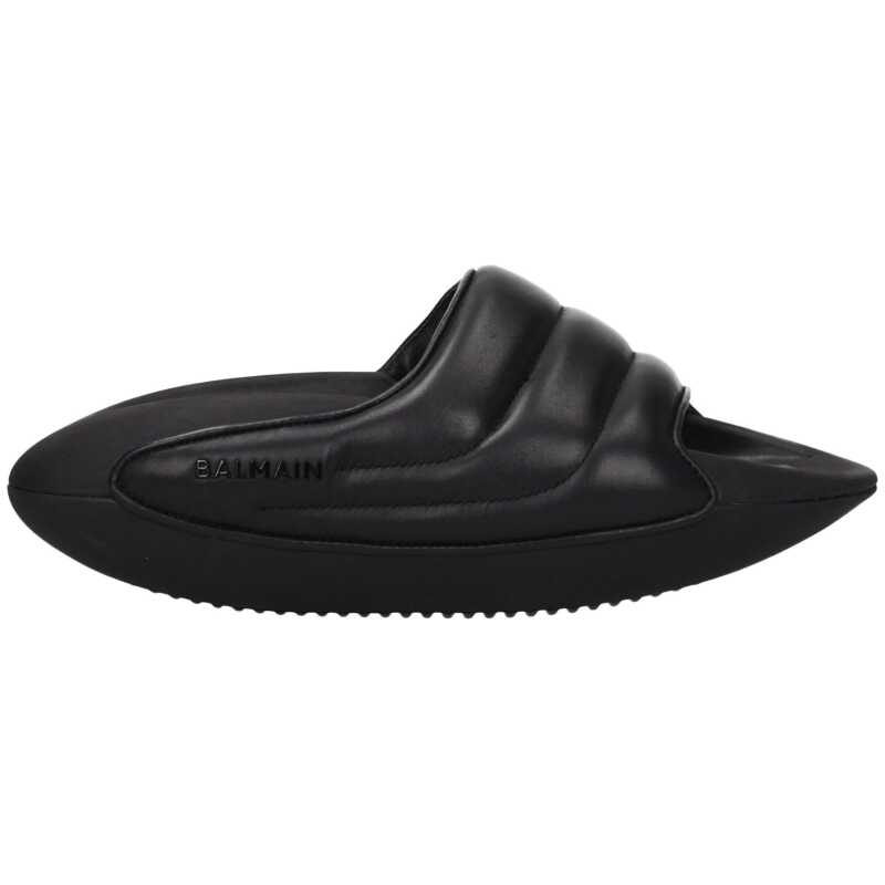 Balmain Black Leather Slipper, theFeinheit