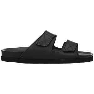 Palm Angels Black Leather Slipper