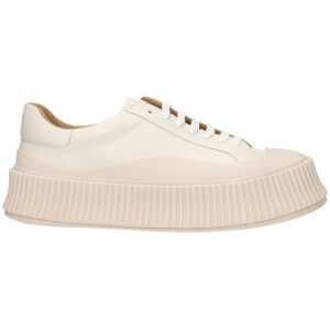 Jil Sander Beige Leather Sneakers