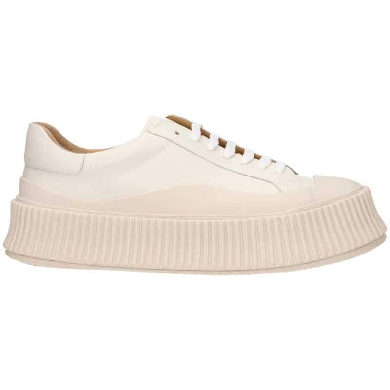 Jil Sander Beige Leather Sneakers, theFeinheit