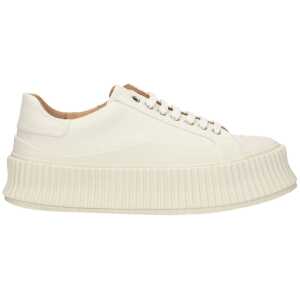 Jil Sander White Fabric Sneakers