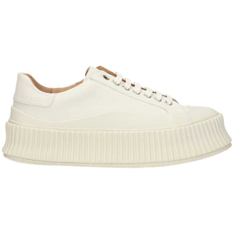 Jil Sander White Fabric Sneakers, theFeinheit