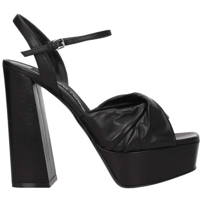 Sergio Rossi Black Leather Sandal, theFeinheit