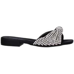 Sergio Rossi Black Satin Slipper