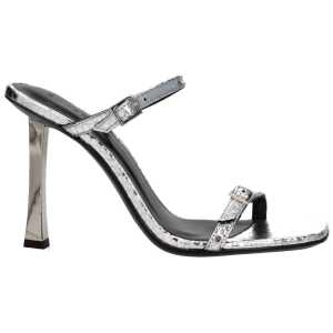 BY FAR Gray Leather Sandal