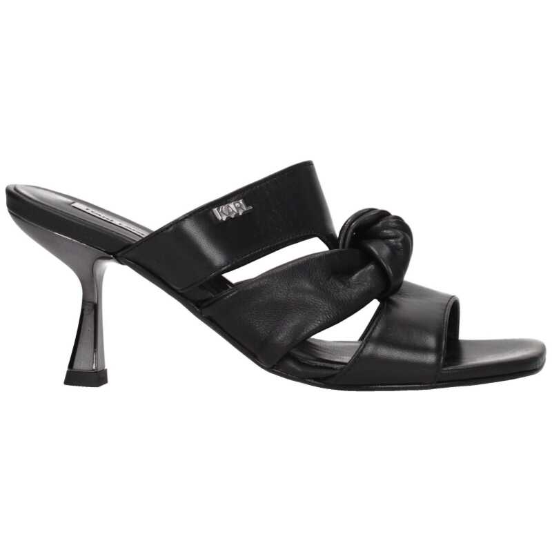 Karl Lagerfeld Black Leather Sandal, theFeinheit