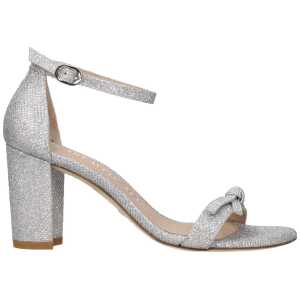 Stuart Weitzman Gray Fabric Sandal